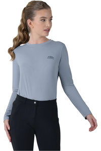 2025 Weatherbeeta Womens Relaxed UV Long Sleeve Tee 1028844 - Blue Stone
